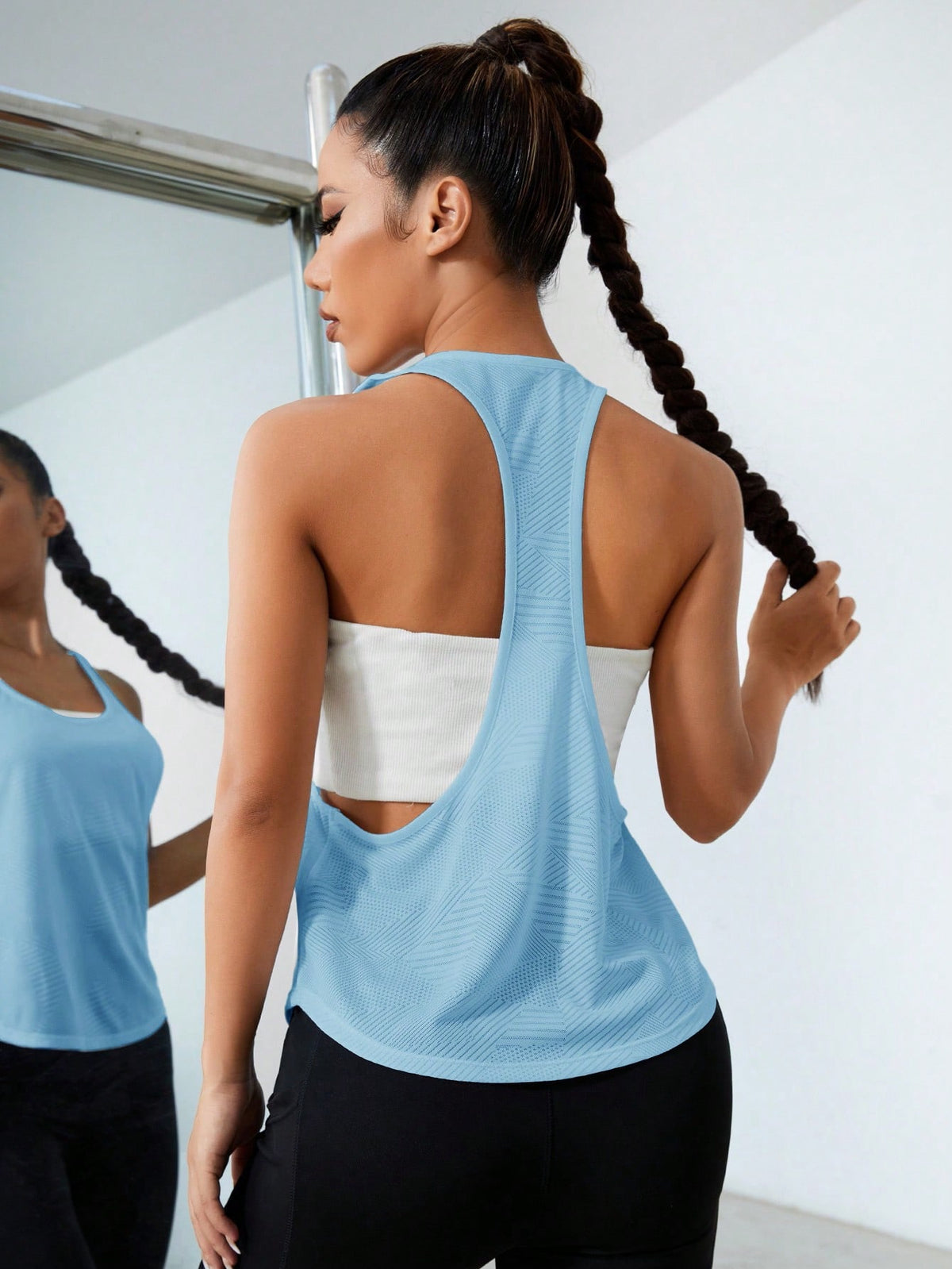 Canotta casual e sportiva da donna, colore solido estivo