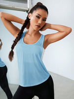 Canotta casual e sportiva da donna, colore solido estivo