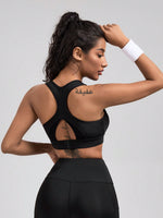 Reggiseno sportivo da donna senza schienale a tinta unita con cinghie regolabili, indossabile quotidianamente