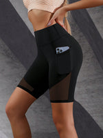 1 pezzo Pantaloncini yoga sportivi da donna con tasca, adatti per la corsa allaria aperta, il fitness e le scene di yoga