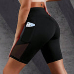 1 pezzo Pantaloncini yoga sportivi da donna con tasca, adatti per la corsa allaria aperta, il fitness e le scene di yoga