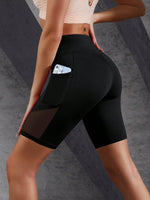 1 pezzo Pantaloncini yoga sportivi da donna con tasca, adatti per la corsa allaria aperta, il fitness e le scene di yoga
