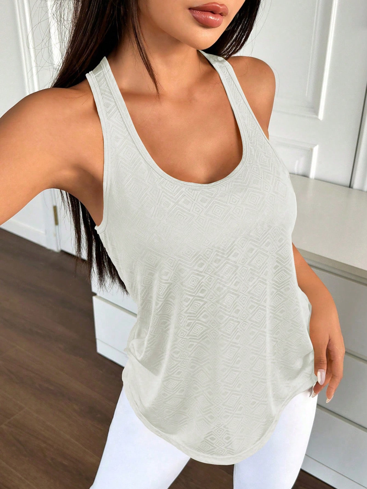 Canotta casual e sportiva da donna, colore solido estivo