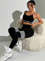 Set di reggiseno sportivo e leggings senza cuciture elastici per donna, vita alta snellente, effetto didietro sodo, tessuto amichevole per la pelle, shapewear a aderenza, casual, versatile, sovrapponibile, set adatto per sport e yoga in tutte le sta