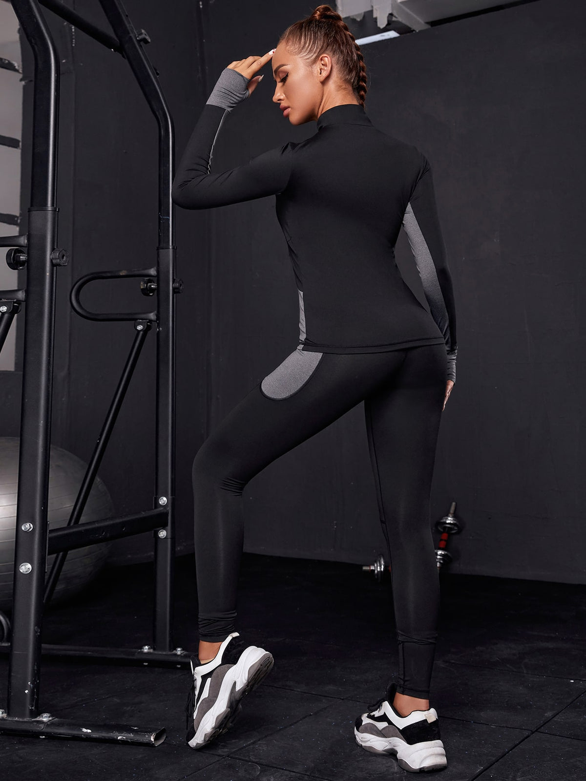 2 pezzi Set da palestra da yoga ad alta elasticità