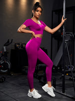 Suit sportiva da yoga senza cuciture ad alta elasticità