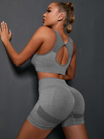 Set da yoga super elastico senza cuciture sportivo