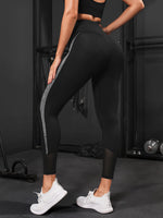 Leggings da palestra corti con pannello a colori a contrasto