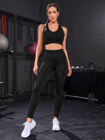 Set da yoga senza cuciture ad alta elasticità