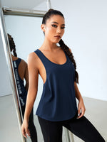 Canotta sportiva con grafica slogan con schiena racer