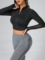 Giacche sportive pannello in tulle con fori per pollici