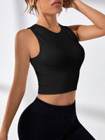 Canotta sportiva monocolore cut out indietro