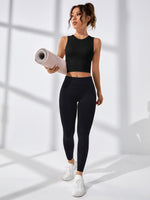 Canotta sportiva monocolore cut out indietro