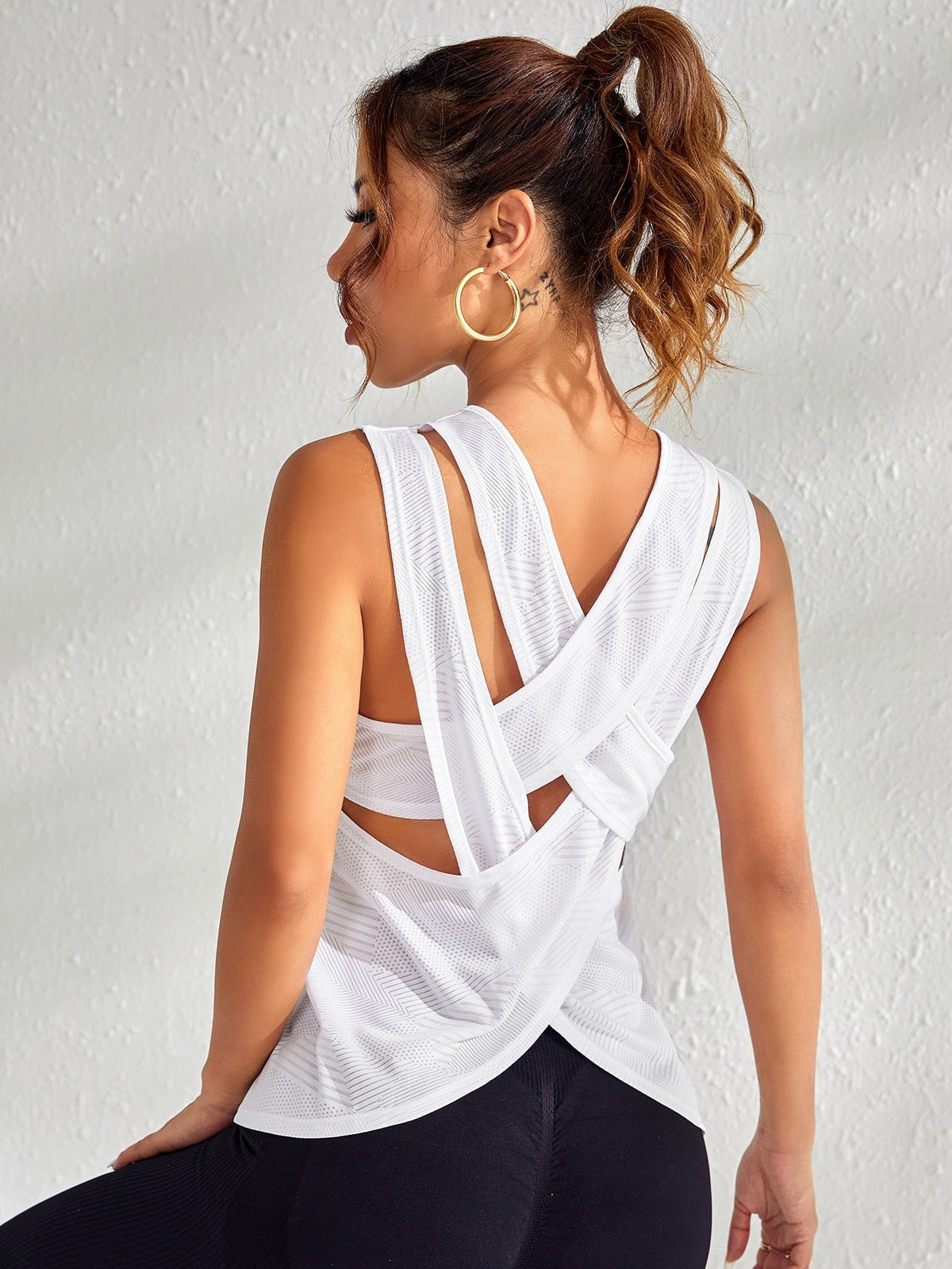 Canotta sportiva indietro incrociato