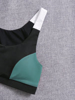 Set sportivo color block con coulisse con cappuccio