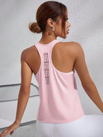 Canotta sportiva con grafica lettera von racer schiena