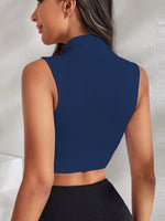 Canotta sportiva con zip corto