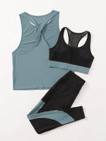 3 pezzi Set sportivi color block