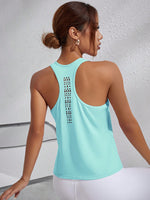 Canotta sportiva con grafica lettera von racer schiena