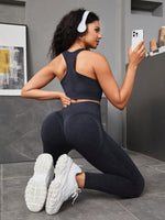 Reggiseni sportivi senza cuciture elasticità alta con Leggings