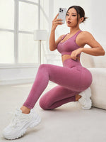 Reggiseni sportivi senza cuciture elasticità alta con Leggings
