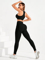 Set Abbigliamento Sportivo Senza Cuciture Ad Alta Elasticità