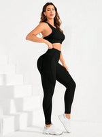 Set Abbigliamento Sportivo Senza Cuciture Ad Alta Elasticità