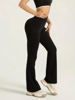Leggings Sportivi Alla Moda A Vita Alta, Comodi E Aderenti, Con Fondo Largo A Campana
