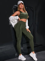 Reggiseni sportivi senza cuciture elasticità alta con Leggings