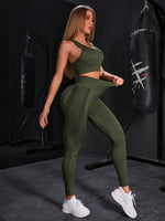 Reggiseni sportivi senza cuciture elasticità alta con Leggings