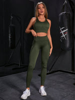 Reggiseni sportivi senza cuciture elasticità alta con Leggings