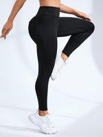 Leggings Sportivi A Taschino Con Patta A Tinta Unita