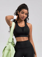 Reggiseno sportivo da donna senza schienale a tinta unita con cinghie regolabili, indossabile quotidianamente