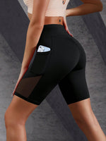 1 pezzo Pantaloncini yoga sportivi da donna con tasca, adatti per la corsa allaria aperta, il fitness e le scene di yoga