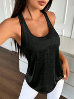 Canotta casual e sportiva da donna, colore solido estivo