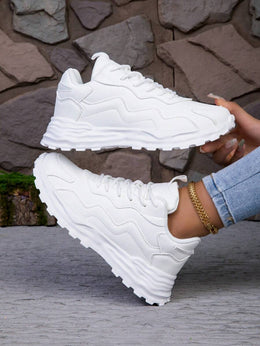 Sneaker White Wave in Pelle PU