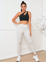 Reggiseni sportivi monospalla scavato corto