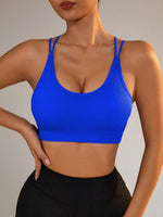 Reggiseno Sportivo Da Donna Con Cinghie Intrecciate Alla Schiena Alla Moda E Design Senza Soluzione Di Continuità