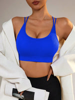 Reggiseno Sportivo Da Donna Con Cinghie Intrecciate Alla Schiena Alla Moda E Design Senza Soluzione Di Continuità