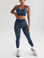 Set di reggiseno sportivo e leggings senza cuciture ad alta elasticità per lo yoga