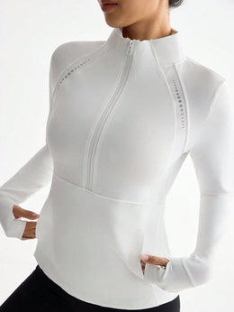Giacca Sculpt Reflect con Collo Alto