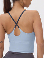 Sports Bra Colorblock Fixed Pad