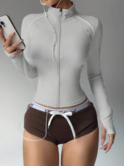 Giacca Sculpt Contrast con Zip