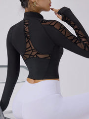 Giacca Crop Mesh Lace