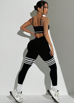 Set di reggiseno sportivo e leggings senza cuciture elastici per donna, vita alta snellente, effetto didietro sodo, tessuto amichevole per la pelle, shapewear a aderenza, casual, versatile, sovrapponibile, set adatto per sport e yoga in tutte le sta