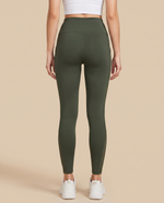 Leggings Textured Wide Waist Pocket - vista posteriore