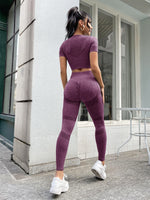 Set da yoga senza cuciture ad alta elasticità