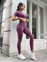 Set da yoga senza cuciture ad alta elasticità