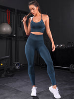 Set sportivo indietro incrociato scrunch butt