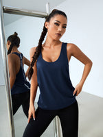 Canotta sportiva con grafica slogan con schiena racer